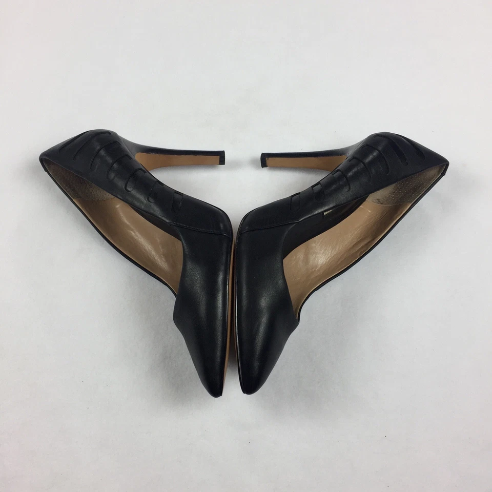 Zapatos de tacón alto Audrey Brooke Amelia para mujer talla 8,5 negros lisos recortes clásicos Foto 4 de 4