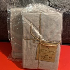 Levetex Home 100 Linen Euro Sham Washed Linen in Light Grey 2Pc Set 26x26in.