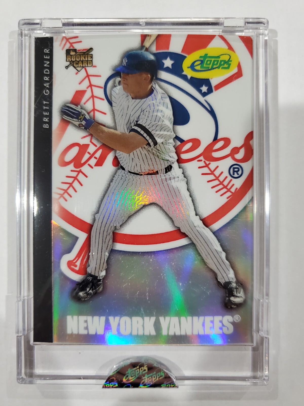 2008 eTopps BRETT GARDNER Rookie RC #585/699 YANKEES! Uncirculated Refractor!!!