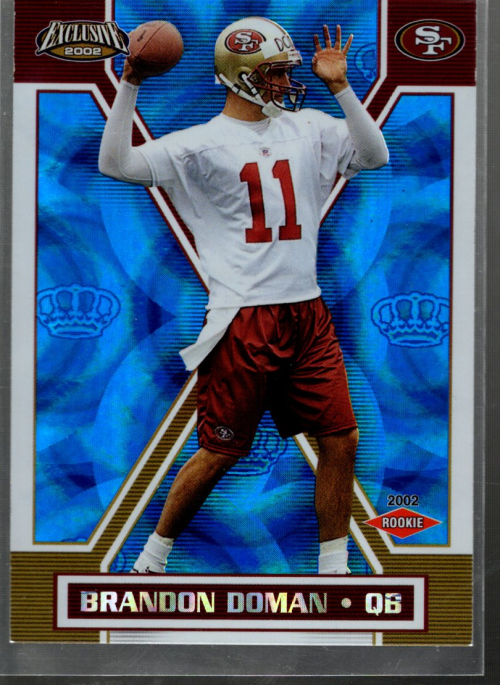 A8449- 2002 Pacific Exclusive Blue #154 Brandon Doman /299