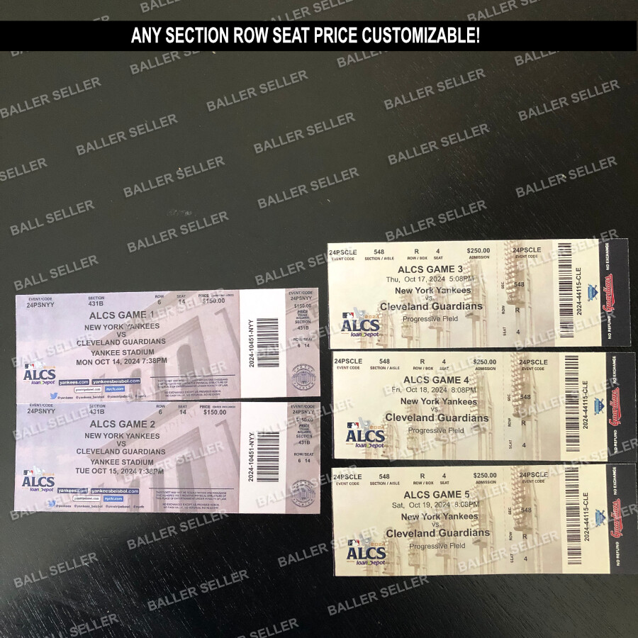 2024 AL Championship Series Souvenir Ticket Yankees Guardians ALCS