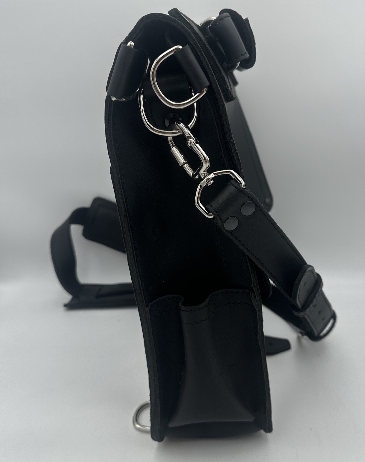 Saddleback Squared Leather Crossbody Shoulder Mes… - image 3