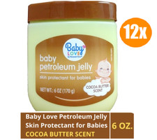 Baby Love Cocoa Butter Petroleum Baby Jelly Pack 6 oz. 12 Pack 