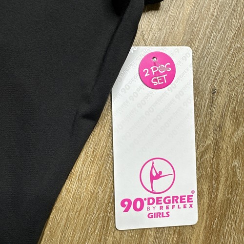 90 Degree Girls 2pc Active Crop Collared Button Shirts Size Large (12) - Picture 2 of 7