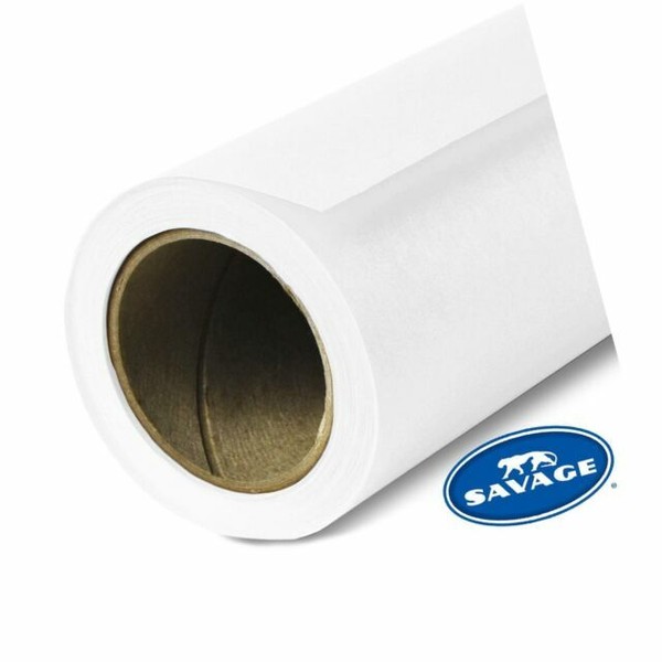 Savage Seamless Background Paper 53" Wide X 12 Yards Pure White 66 for