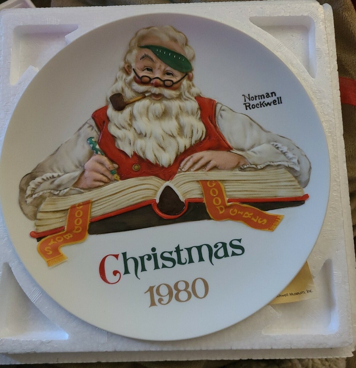 Norman Rockwell 1980 Christmas Plate,