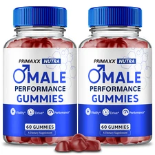 (2 Pack) Primaxx Nutra Men Gummies, PrimaxxNutra Max Performance Male Gummies