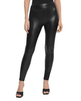 Bagatelle L65123 Womens Black Faux Leather Stretch Leggings Size L