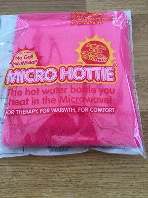 Hotties Pink Fleece Microwavable Heat Pad Hot Water Bottle Micro Hottie