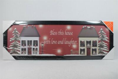 Wall Hang Light Up 'Bless This House With Love & Laughter' By Kurt Adler NEW!