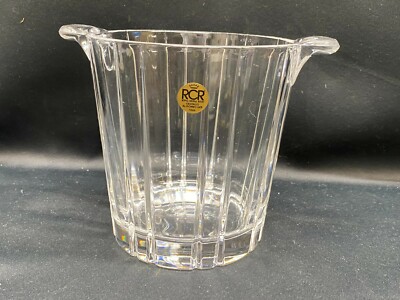 Royal Crystal Rock (RCR) Italy ~ Ice Bucket ~ 5 3/4'' Deep x 5 1/4'' Top Diameter