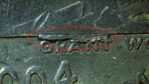 2004 P Iowa Quarter Error! Massive Grant Die Break,Window Die break and chips! - Picture 12 of 12