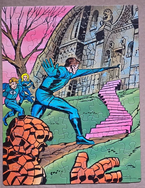 Rompecabezas de los Cuatro Fantásticos Completo 1968 Big Little Book Vintage Whitman Foto 2 de 3