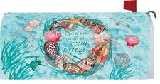 Starfish Shell Wreath Turtle Seagulls Magnetic Mailbox Cover
