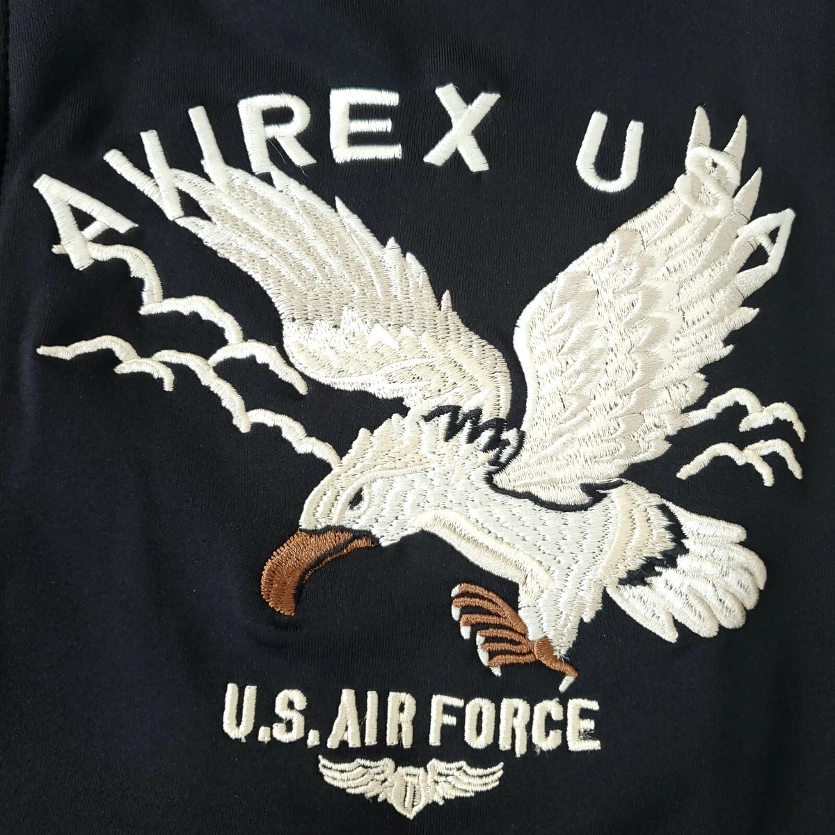 Avirex Bomber Track Jacket US Air Force Military Mens Small Patches Zip NEW $138