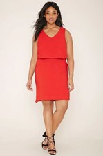 Forever 21 Plus Size Red Layered Dress XL/1X/2X