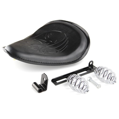 For Harley Springer Softail Bobber Chopper Motorcycle Solo Seat + Spring Bracket - Picture 6 of 12