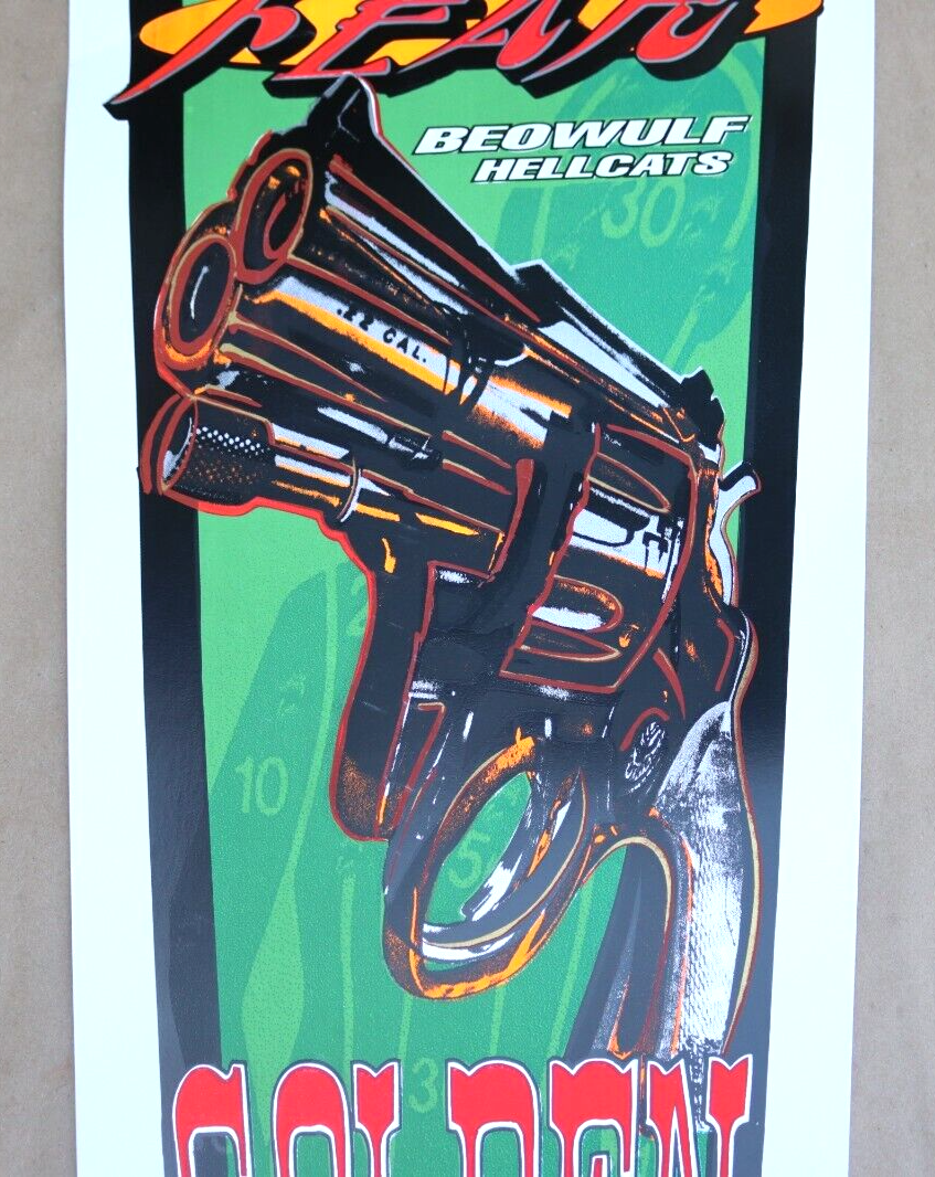 1996 FEAR CONCERT POSTER BEOWOLF W/ HELLCATS LE SIGNED CHUCK