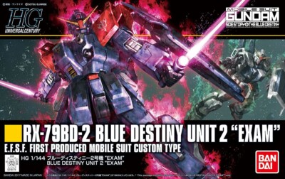 Bandai Gundam 1/144 HGUC #208 RX-79BD-2 Blue Destiny Unit 2 EXAM Model Kit