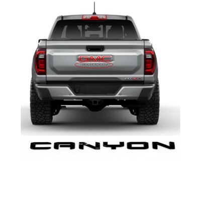 1PC Gloss Black Rear Tailgate Canyon Emblems Badge 2023-2025 GMC Canyon AT4X