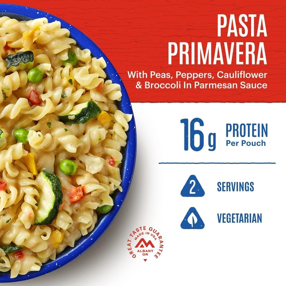 Pasta Primavera Freeze Dried Backpacking & Camping Food 2 Servings