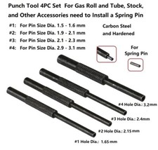 All Steel 4 PC Hollow End Roll Pin Tool Start...