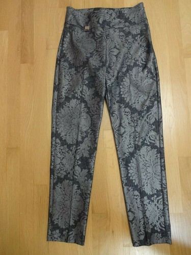 Joseph Ribkoff Silver Gray Shimmery Floral Dress Pants 4 NWOT - Picture 2 of 4