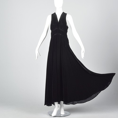 black flowy evening gown