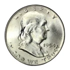 1954-D 50C Franklin Half Dollar FBL BU #