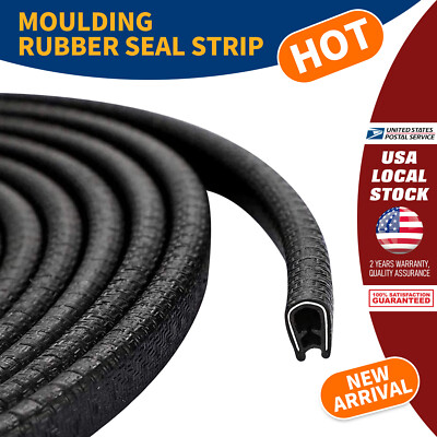 #ad #ad 40FT Car Parts Door Window Push On Pinch Weld Trim Decoration Rubber Seal Strip $18.96