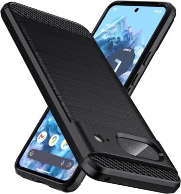 PIXFAB For Google Pixel 8 Case, Slim Silicone Shockproof Phone Cover + Screen Protector