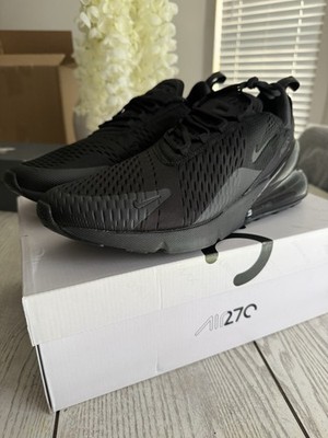 Nike Air Max 270 Triple Black Men's Low Top Athletic Sneakers AH8050-005