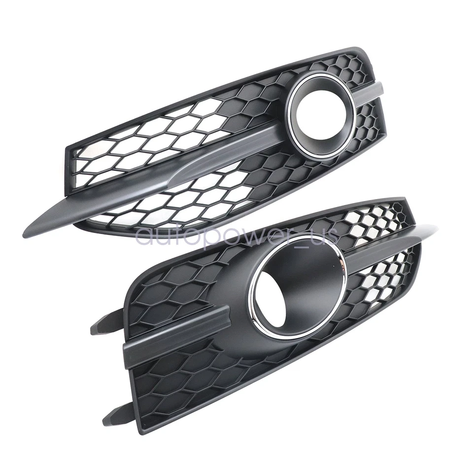 Cubierta de rejilla de luz antiniebla inferior del parachoques delantero negro para Audi A7 Quattro S7 2012-2015 Foto 3 de 4