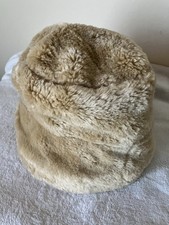 OSFM Ladies Winter Hat Plush Faux Fur Look Camel