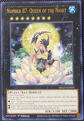 Number 87: Queen of the Night MAGO-EN059 Maximum Gold 1st Ed - Yugioh Card