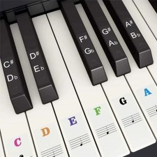 Piano Keyboard Stickers for 37/49/54/61/88 Keys White Black Note Labels Stickers