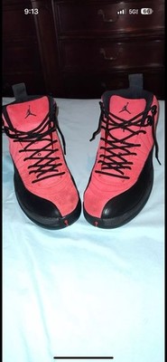 Jordan Air Jordan 12 Retro Reverse Flu Game Red Black High Top Basketball