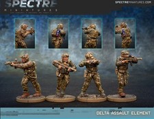 Spectre Miniatures Delta Assault Element Unassembled Not Painted