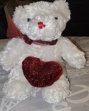 Dan Dee Collectors Choice Plush Soft TEDDY BEAR Red Heart Bow Valentine's Day