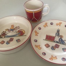 TIFFANY Toy Dish Set Mug Plate Made in England