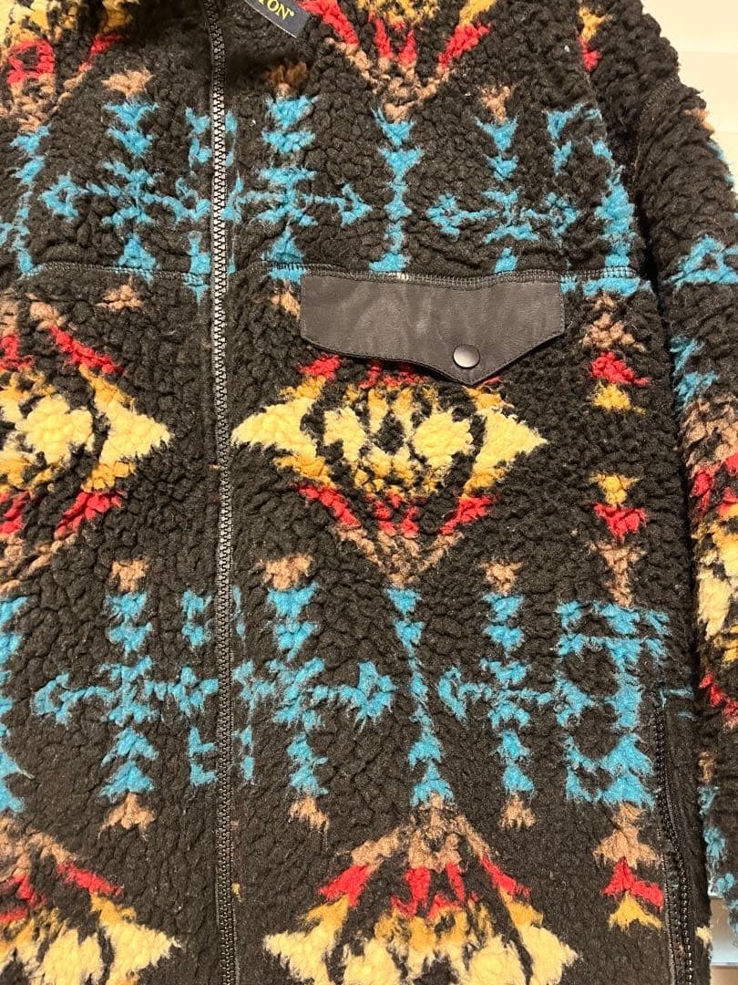 Pendleton Geometric Boa Blouson Stand Collar Used… - image 5