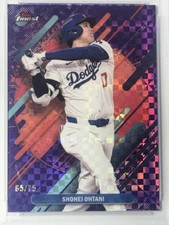 2025 Topps Finest - Rare Shohei Ohtani #208 Purple Checkerboard Refractor /75