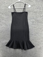 Nasty Gal Dress Womens 4 Black Mermaid Knee Length Square Neck Ruffle Party
