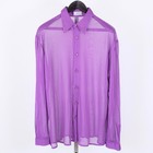 Gianni Versace 90s shirt 50 US 40 sheer purple medusa head buttons