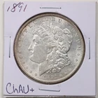 1891 $1 Morgan Silver Dollar in Choice AU+ Condition #8056