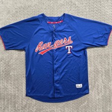 Dynasty Texas Rangers MLB Baseball Jersey Royal Blue Men Large Embroidered