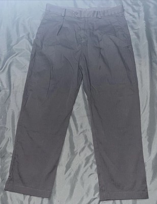 Spoke Men s Pants Size 34 Pleated wide-cut trouser Herringbone Stretch Weave.