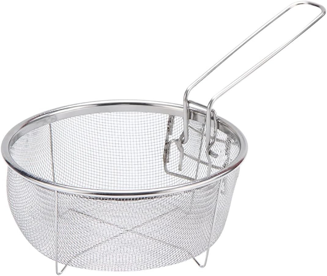Deep Fried Sign Stainless Steel Deep Fry Basket with Detachable Handle for Frying ...