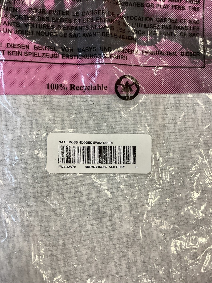 Supreme Kate Moss Photo Hoodie Ash Grey Small Authentic NEW | eBay