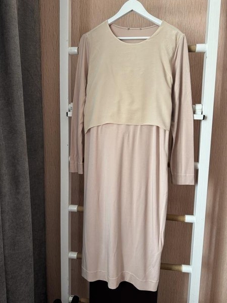 Women COS Dress Beige Viscose 40 / L / 48